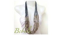 Women Multi Seeds Beading Necklace